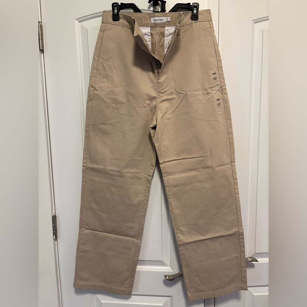 Sold‼️Calvin Klein Women Wide Leg Khaki Pants